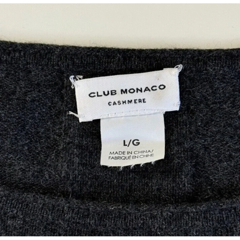 Club Monaco Cashmere Two‎ tone Long Sleeve Crew neck Sweater Size L - Picture 6 of 8